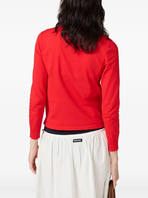 Miu Miu fine-knit jumper - Red