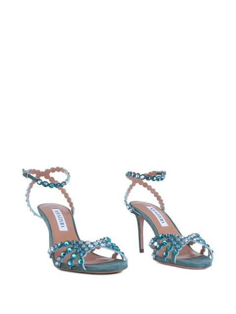 Aquazzura scalloped embellished sandals - Blue - zdjęcie produktu nr 1