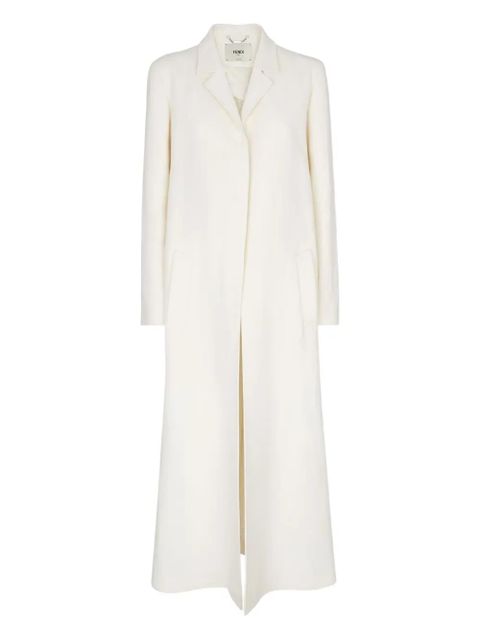 FENDI linen single-breasted coat - White - zdjęcie produktu nr 1
