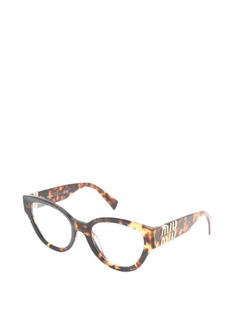 Miu Miu Eyewear tortoiseshell-effect cat-eye glasses - Brown
