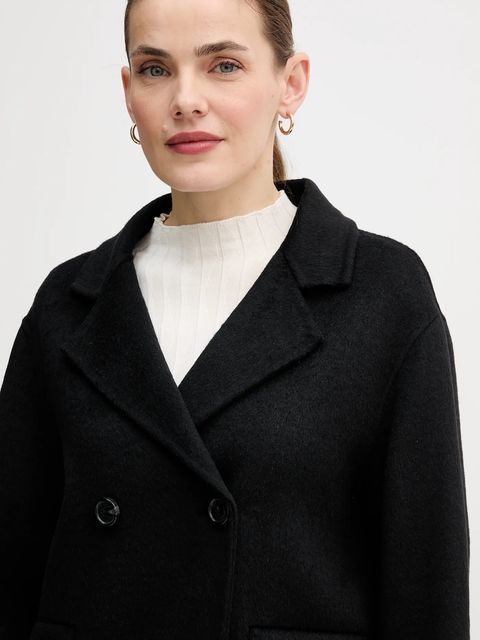 Gaudi płaszcz z dodatkiem wełny kolor czarny 521FD35011