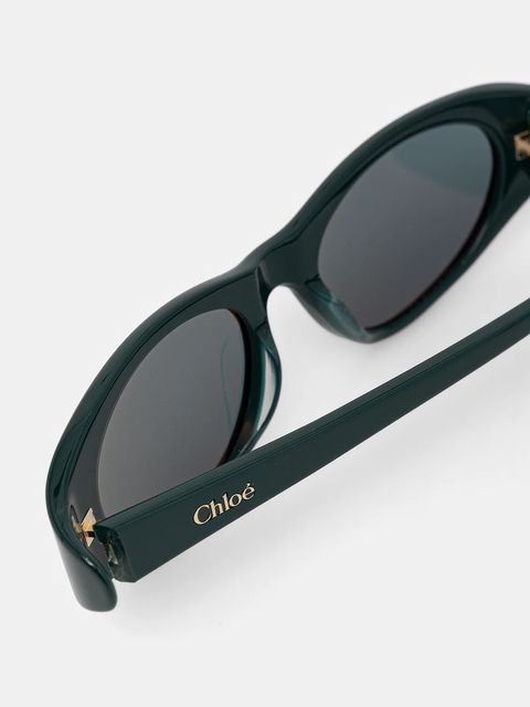 Chloé okulary przeciwsłoneczne damskie kolor turkusowy CH0279S