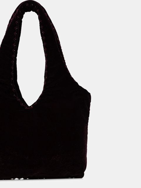 Hoss Intropia torebka welurowa kolor bordowy 2052028