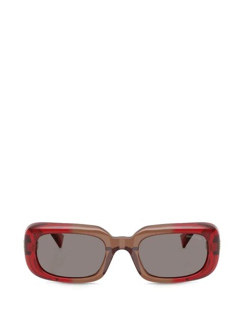 Miu Miu Eyewear rectangle frame sunglasses - Red - zdjęcie produktu nr 1