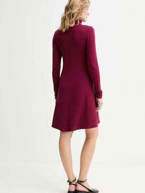 Answear.LAB sukienka kolor bordowy mini rozkloszowana