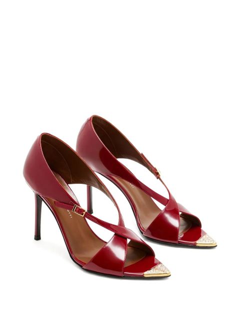 Giuseppe Zanotti 90mm Intriigo Croisée Crystal sandals - Red - zdjęcie produktu nr 2
