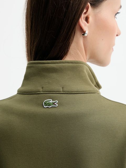 Lacoste bluza bawełniana kolor zielony z nadrukiem SH2735