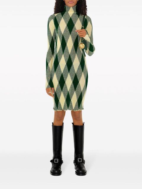 Burberry argyle ribbed-knit dress - Green - zdjęcie produktu nr 2
