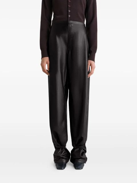 LEMAIRE adjustable-leg leather trousers - Black