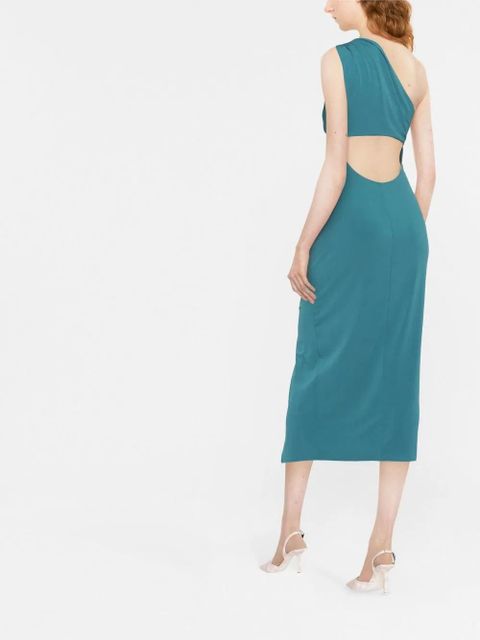 Self-Portrait ruched one-shoulder midi dress - Blue - zdjęcie produktu nr 2