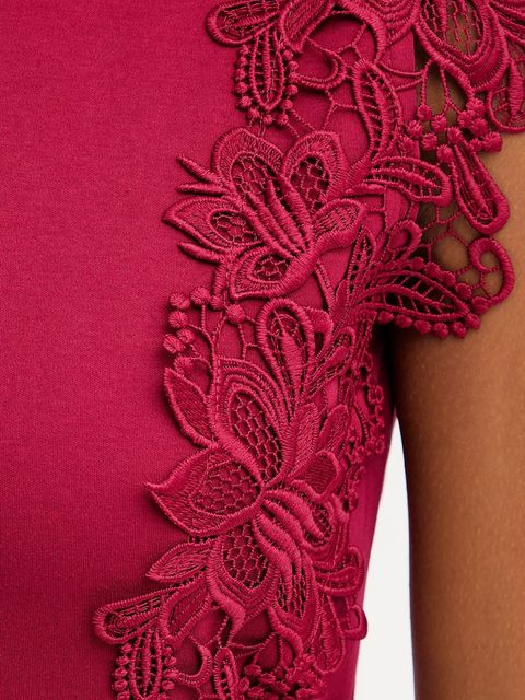 Morgan t-shirt bawełniany damski kolor czerwony DFLOWER