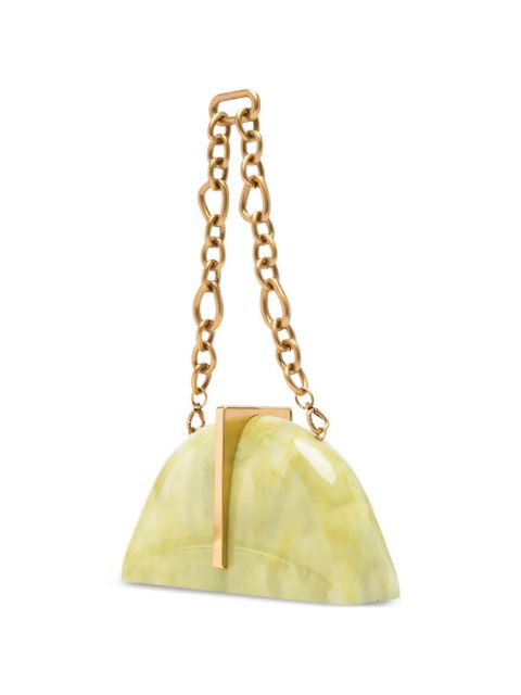 Cult Gaia Laguna marbled clutch bag - Green