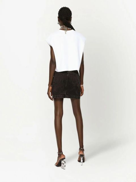 Dolce & Gabbana high-waisted denim miniskirt - Black