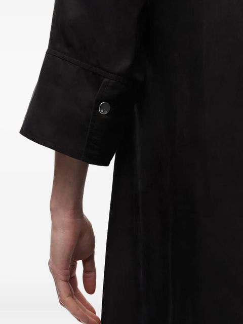 GANNI buttoned shirt dress - Black