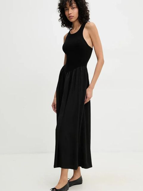 Answear.LAB sukienka kolor czarny maxi rozkloszowana - zdjęcie produktu nr 2