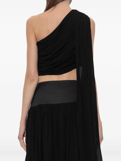Posse Solene draped one-shoulder top - Black