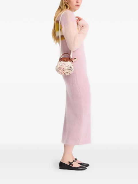 Longchamp Le Pliage Filet knitted mesh cross-body bag - Neutrals