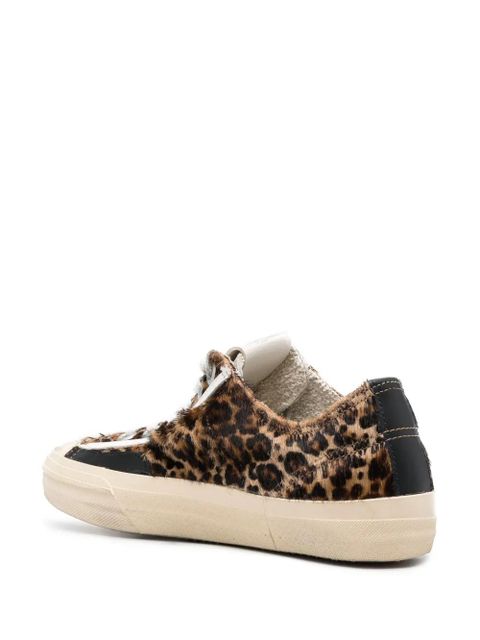 Golden Goose leopard-print lace-up sneakers - Brown