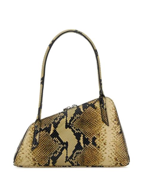 The Attico snakeskin leather shoulder bag - Neutrals