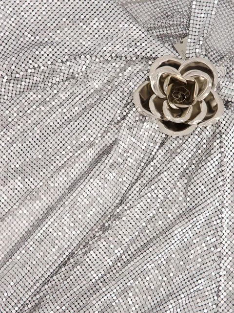 Rabanne flower-detailing top - Silver