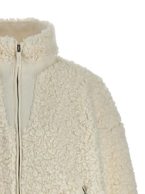 ENTIRE STUDIOS teddy-texture zip-front jacket - White