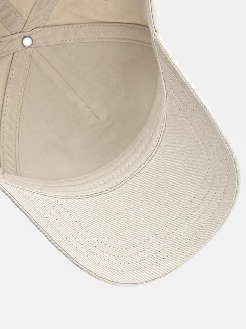 HUGO czapka z daszkiem bawełniana kolor beżowy z aplikacją 50519255