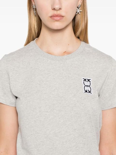 PINKO logo-patch cotton T-shirt - Grey