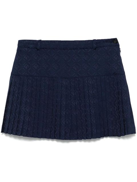 Marine Serre Moon Diamond-jacquard plaetd mini skirt - Blue - zdjęcie produktu nr 1