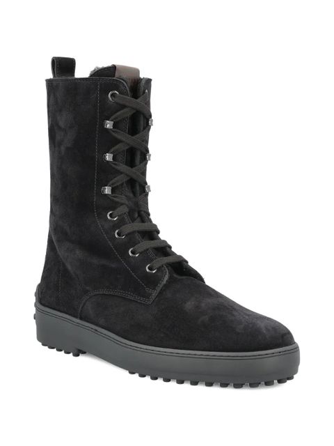 Tod's suede lace-up boots - Black - zdjęcie produktu nr 2