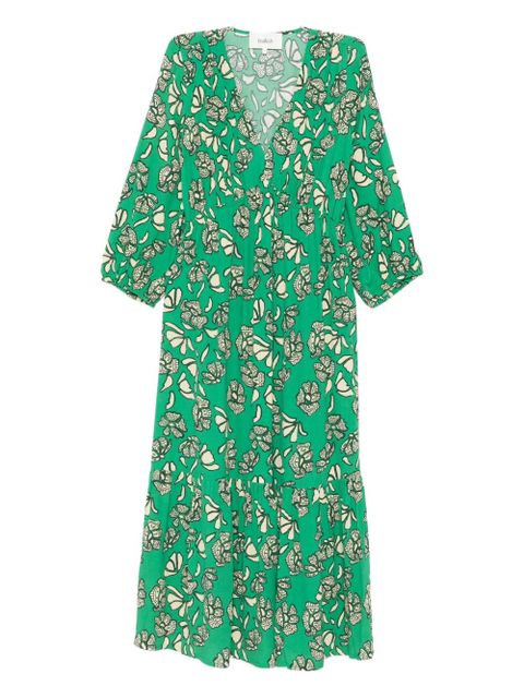 Ba&Sh Aferae floral-print tiered dress - Green - zdjęcie produktu nr 1