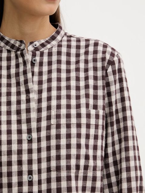 Marc O'Polo koszula bawełniana damska kolor brązowy regular 511111042519