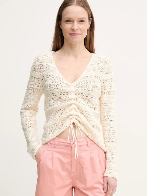 OUI sweter damski kolor beżowy ciepły 92216 - zdjęcie produktu nr 1