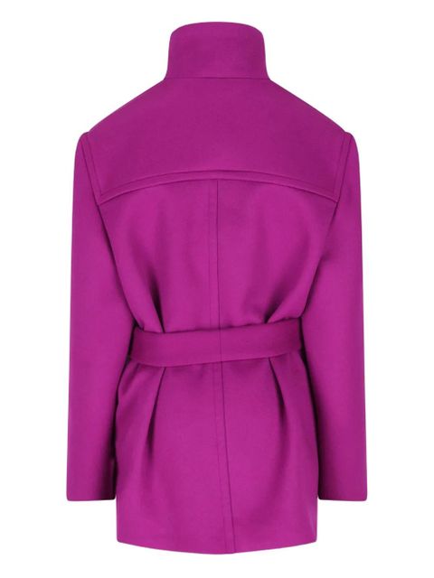 Saint Laurent wool belted coat - Pink
