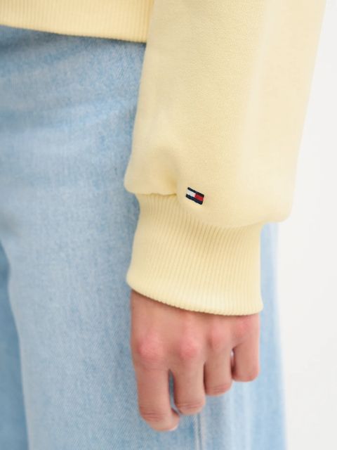 Tommy Hilfiger bluza damska kolor żółty z kapturem z aplikacją WW0WW47832