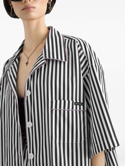 Dolce & Gabbana striped buttoned shirt - Black