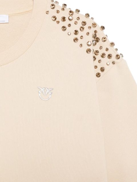PINKO embellished cropped sweatshirt - Neutrals