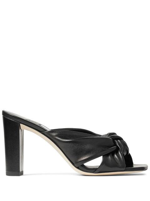 Jimmy Choo 85mm Avenue leather sandals - Black - zdjęcie produktu nr 1