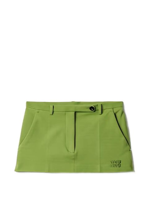 Miu Miu Milano rib knit miniskirt - Green - zdjęcie produktu nr 1
