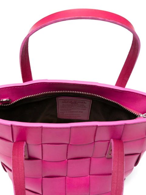 DRAGON DIFFUSION leather woven tote bag - Pink