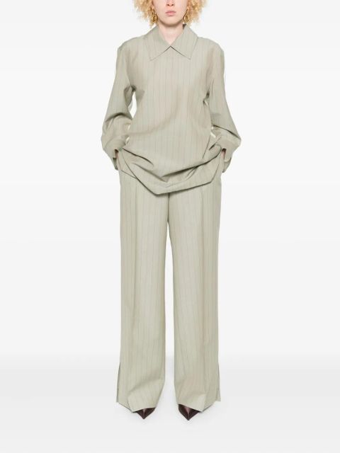 Jil Sander pinstripe panelled shirt - Neutrals - zdjęcie produktu nr 2