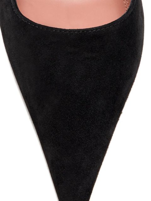 Amina Muaddi Barbara suede pumps - Black