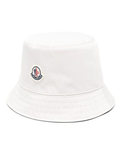 Moncler reversible logo-patch bucket hat - Neutrals - zdjęcie produktu nr 1