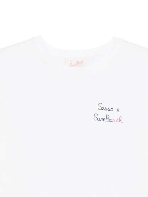 MC2 Saint Barth logo-embroidered T-shirt - White