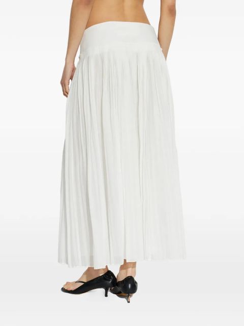 Róhe pleated maxi skirt - White
