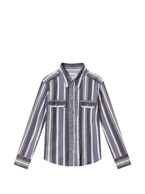 MARANT ÉTOILE GELVA striped shirt - Blue - zdjęcie produktu nr 1