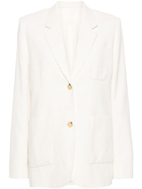 TOTEME single-breasted corduroy blazer - White - zdjęcie produktu nr 1