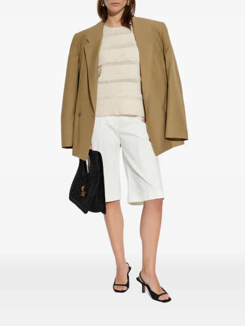 Max Mara fringed knit top - Neutrals - zdjęcie produktu nr 2