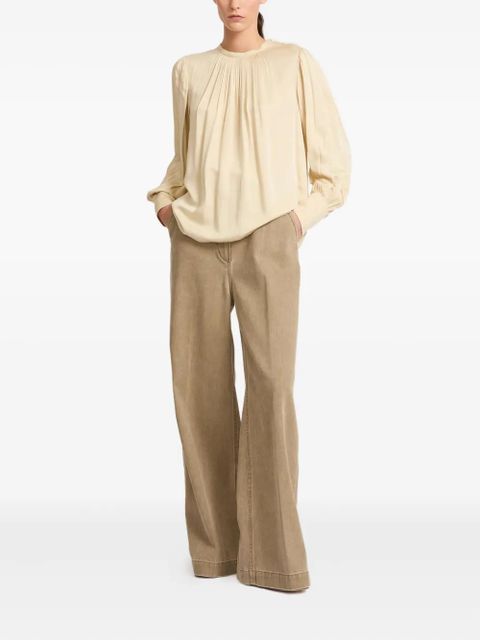 Yves Salomon button-embellishment blouse - Yellow