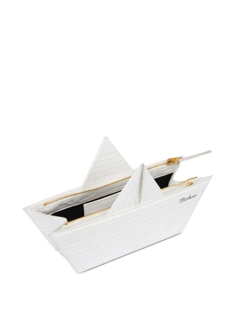 Moschino boat-motif clutch bag - White