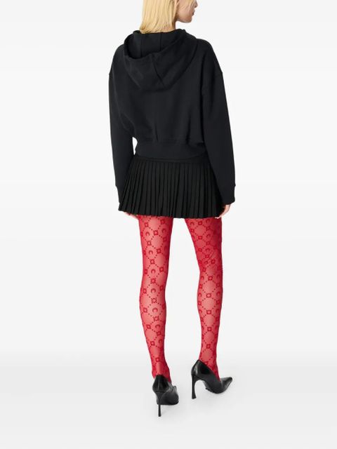 Marine Serre moonogram mesh tights - Red - zdjęcie produktu nr 2